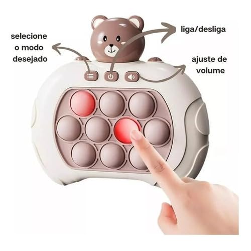 Pop It Eletrônico Brinquedo Anti Stress Adulto e Criança Pop It Fidget Toy Brinquedo Anti Stress Sen