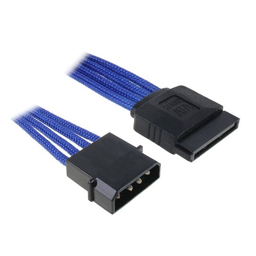 Preisvergleich Produktbild BitFenix Adapter (Molex zu SATA), 45 cm blau / schwarz