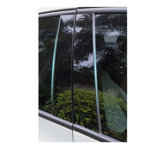 Pegatinas de fibra de carbono para VW Touran 2012, elegantes protectores de pilar de ventana PC