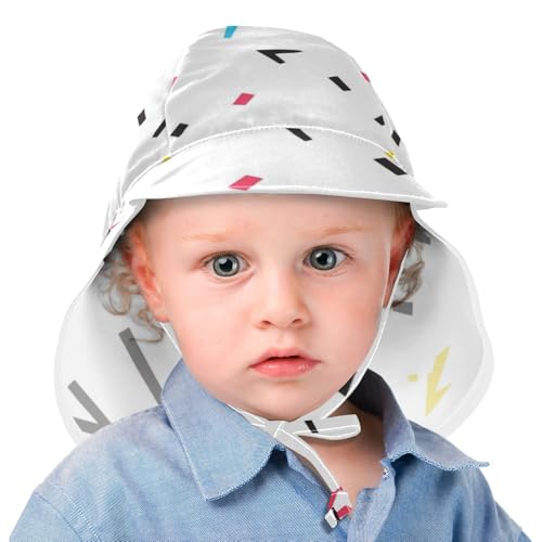 Toddler Boy Girl Sun Hats Boy Beach Bucket Hats Baby Girls UV Protection Neck Flap Traveling Swim Hat2