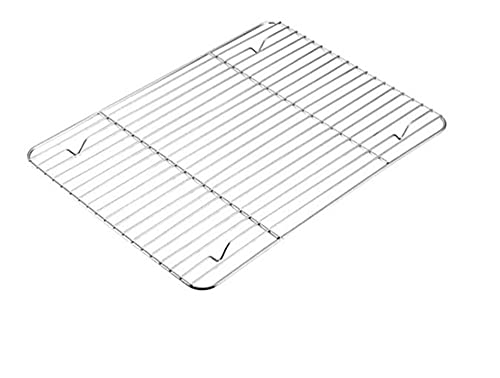 XWBLDBDFC Support à assiettes carré à fond plat pour la cuisson du pain, grille de cuisson à la vapeur, grille épaisse en acier inoxydable, 31 x 24 cm