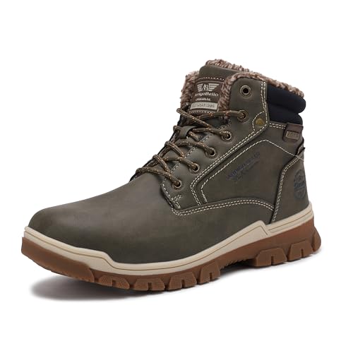 Imagen de ARRIGO BELLO Botas Hombre Invierno Botines Zapato Nieve Clásico Forrado Piel Trekking Senderismo Talla 41-46