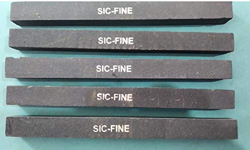 Index Oil Stones Black Silicon Carbide Fine Pack of 5 (150 x 13 x 13 mm) Square