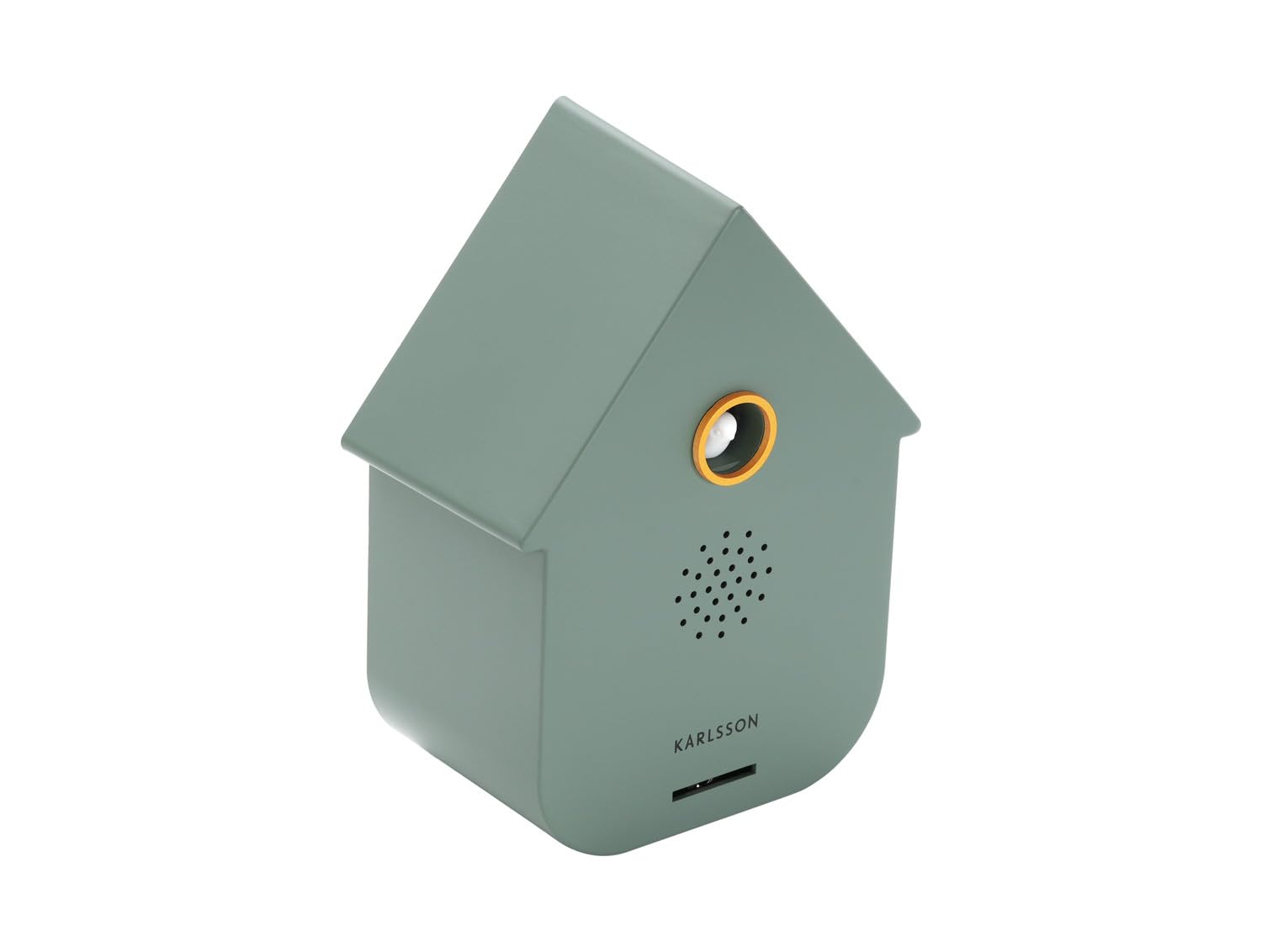 Karlsson Modern Kuckucksgeräuschbox - Bewegungssensor Vogelgeräuschbox - Zeitgenössisches Hausdesign - Einstellbare Lautstärke - Neugierige Hausdekoration – 11,5 cm (Dschungel Grün)