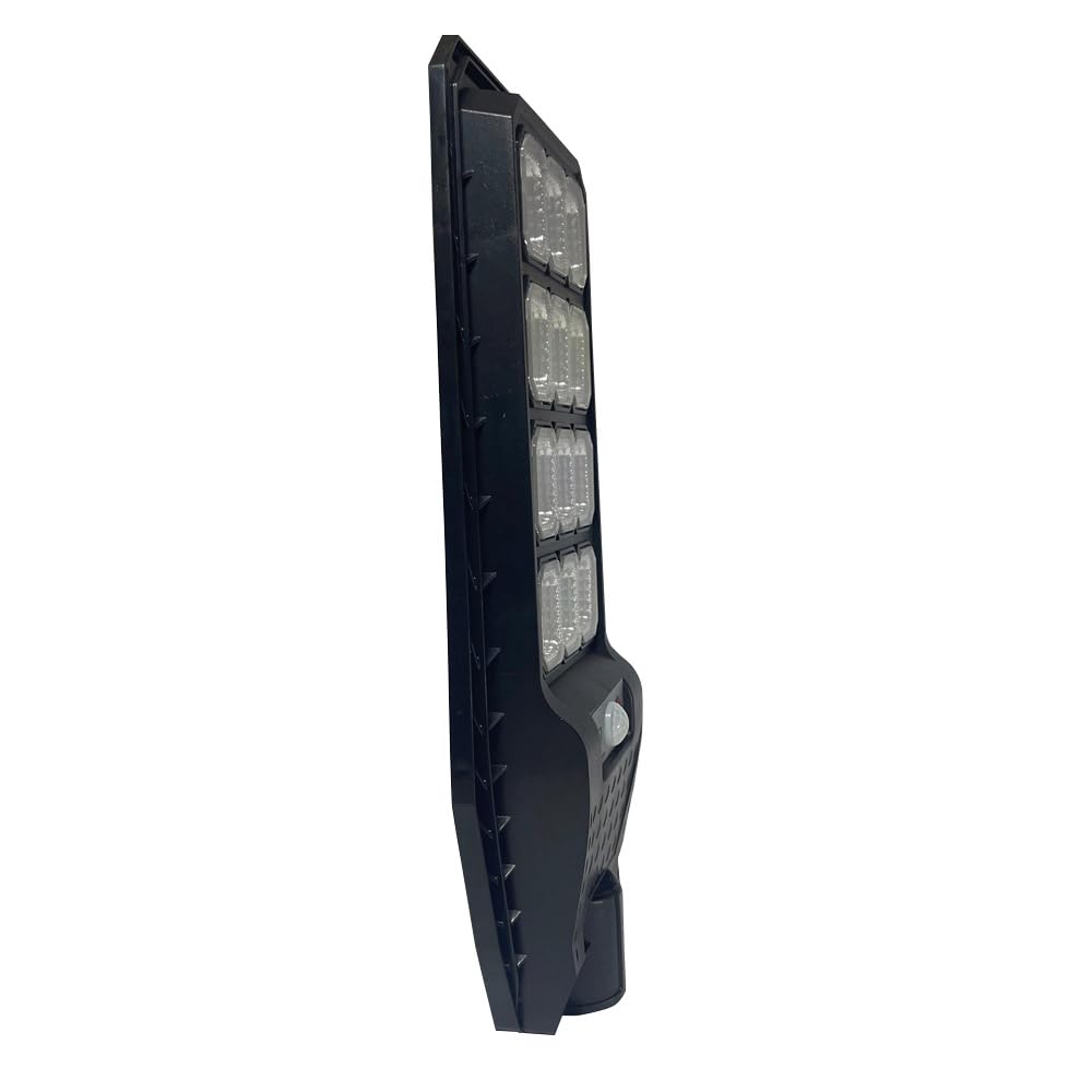 Lampione Solare 200W Con Palo e Telecomando Faro Faretto Esterno Staffa Luce Bianco Freddo 6500K Con Sensore Di Movimento e Crepuscolare, 144 Led, Giardino Strade Balconi 2 Pezzi