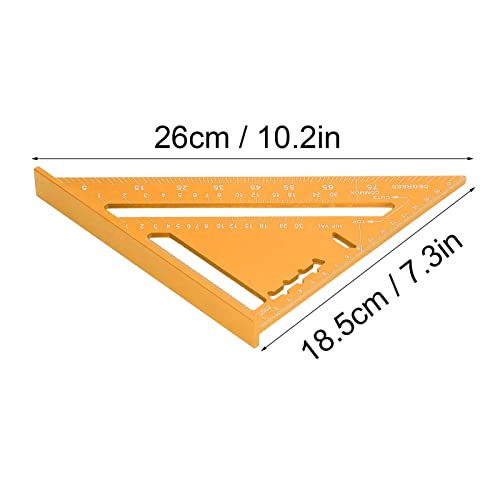 Escuadra triangular de aluminio de 7 pulgadas para carpintería miniatura 2