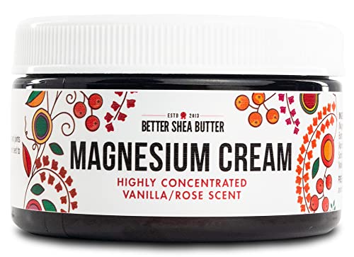 Magnesium Good Night Cream | Relieves Muscle Tension And Leg Cramps | Night Lotion Safe For Pregnancy, Kids And Babies | Organic And Natural Ingredients| Vegan, Us Made | (Vanilla Rose) #TOP21