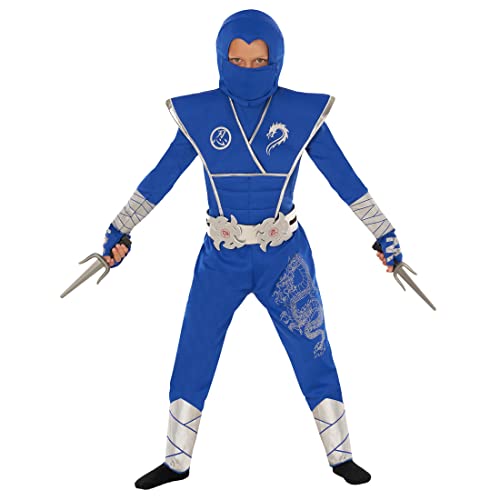 Morph Blue Ninja Costume Kids Boys Ninja Costume Halloween Costumes For Boys Kids Ninja Outfit Ninja Suit With Accessories #TOP3
