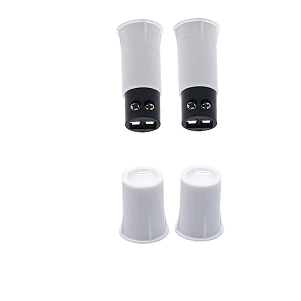 MC-33C NC Recessed Wired Security Window Door Contact Sensor Alarm Magnetic Reed Switch, for Home Security and Burglar Alarm Systems, Sets of 2, White