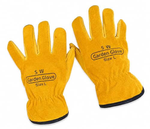 Guantes de cuero para jardinería transpirables y resistentes a espinas