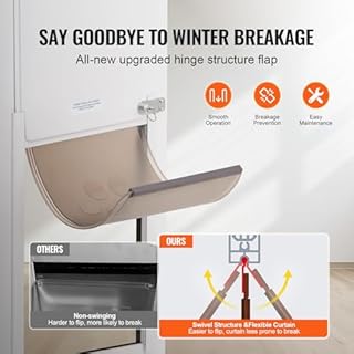 VEVOR Dog Door for Sliding Glass Door, 75 7/8"-80 11/16" Adjustable Height Doggy Door for Sliding Doors, Aluminum Frame Tempered Glass Pet Door with Hinge Structure Flap and Lock (X-Large)