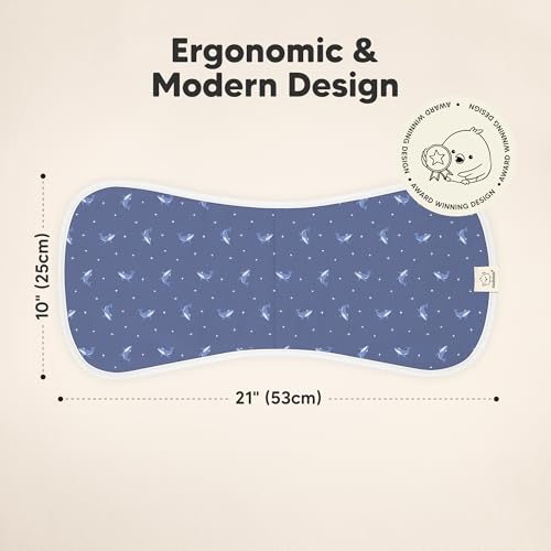 Image of Organic Burp Cloths Baby Boy & Girl - 5-Pack Super Absorbent Cotton Burping Cloths for Babies, Soft & Plush Newborn Spit Up Rags, Infant Towels for Milk Spit Up, Unisex, Large 21 inch x 10 inch (Marine Muse)