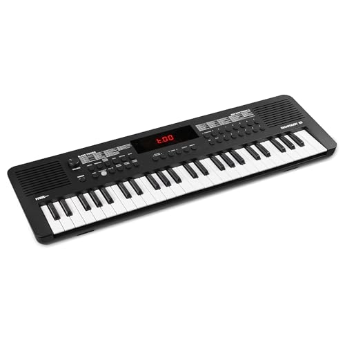 MAX Rhapsody49 - Teclado Midi Piano, 49 teclas, piano eléctrico con altavoz, pantalla, 80 canciones de demostración, teclado de piano con función de aprendizaje, 300 tipos de sonido y ritmos, USB-C