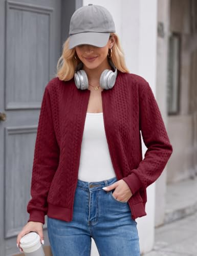 Image of Zip Up Sweatshirts for Women Casual Outfits Cardigan Outerwear Trendy Winter Jackets Coat