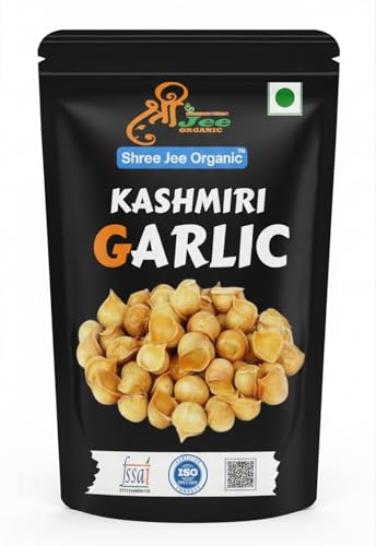 Image of Shree Jee Organic Dry Kashmiri Garlic (250 grams) Premium Single Clove Garlic from the Himalayas, A Taste of Tradition Lehsun