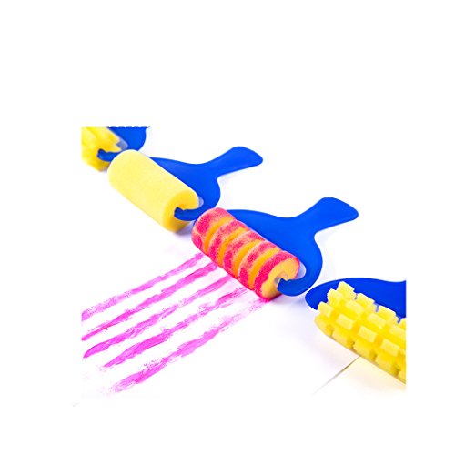 Ielek Kids Art & Craft Painting Drawing Tools Mini Flower Sponge Brush Set Fun Kits Early Diy Learning #TOP3