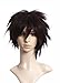 Produktbild Prettyland Braun-Schwarz Kurze Perücke für Mann Damen Fransige Kurzhaar L Lawliet Cosplay Manga Anime black Wig C056