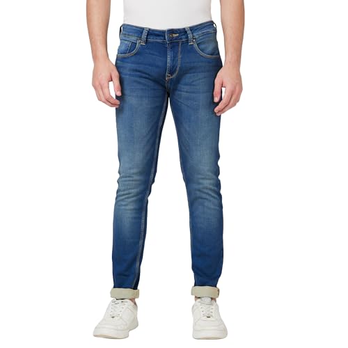 Image of Spykar Men's Slim Fit Low Rise Casual Jeans