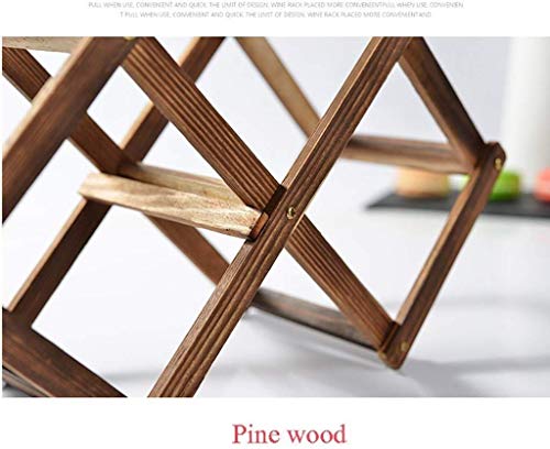 Soporte de vino de madera de pino pulida miniatura 4