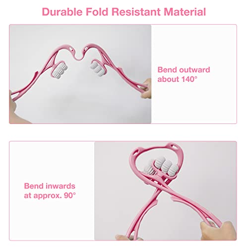 Aicnly Neck Massager, Handheld Deep Tissue Massage Stick Tool For Muscle Pain Relief (Light Pink) #TOP3