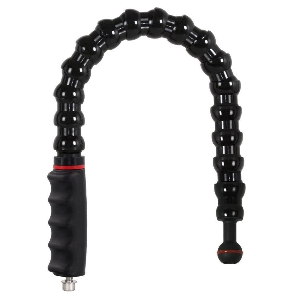 Puño para Pletina Submarina con Brazo Flexible 17 Segmentos con Bola 25 mm Long 62 cm para Conexiones de Flashes o focos subacuáticos FLEX-ARM 500I05BK