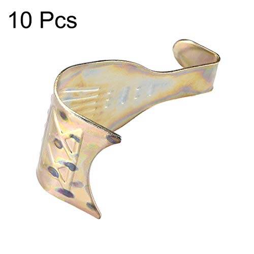 Image of uxcell Solid Picture Hooks Hangers Rail Hanging Hook Color Zinc-Plated 52mmx34mm Bronze 10pcs