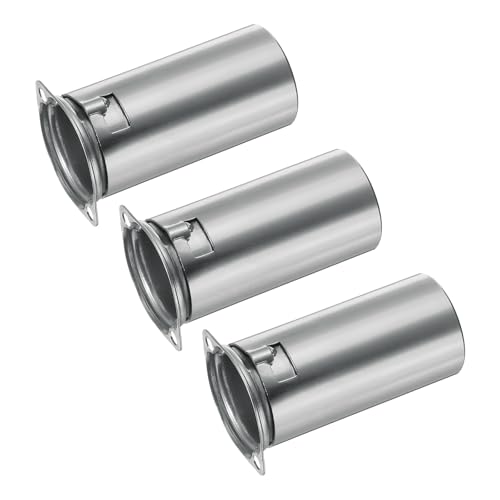 MECCANIXITY 9 pins Ceramic Vacuum Tube Socket Valve 53mm Aluminum Shield for 12AX7 12AU7 ECC83 ECC82 Tube,Silver Pack of 3