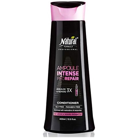 Natural FORMULA Ampoule Intense Hair Conditioner - Professional Ampoule Treatment with Natural Oils - Repair, Restore and Nourish Damaged, Dry, and Color-Treated Hair - Paraben Free - 13.5 Fl Oz Cover