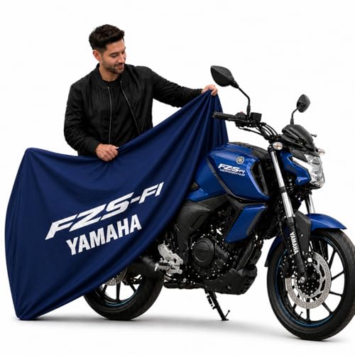 Image of Kayme Motorcycle Cover Waterproof Heavy Duty All Weather, Quad 4 Wheeler Cover Sun Rain Snow Protection (Blue, FZS-FI)