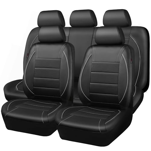 CAR PASS Universal Reflect Piping Leather Car Seat...