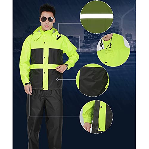 Traje impermeable chaqueta y pantalón para lluvia verde M miniatura 5