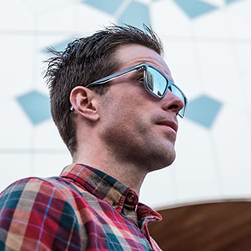 Sundog Eyewear Premium Sunglasses for Men - GvR60 - UV Protection Featured Lens Technology - Great Fit for Golf, Fishing, Fashion, Beach, Aviator, Driving Glasses - Crystal Grey/Clear Fade Smoke3