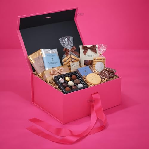 Image of RBS - Foldable Gift Box with Ribbon 23 x 16 x 10cm Gift Boxes for Packaging (1 Pack) Multi-Purpose Gift Boxes for Presents Reuse Gift Packing Box Decorative Hamper Box (Pink Panther)