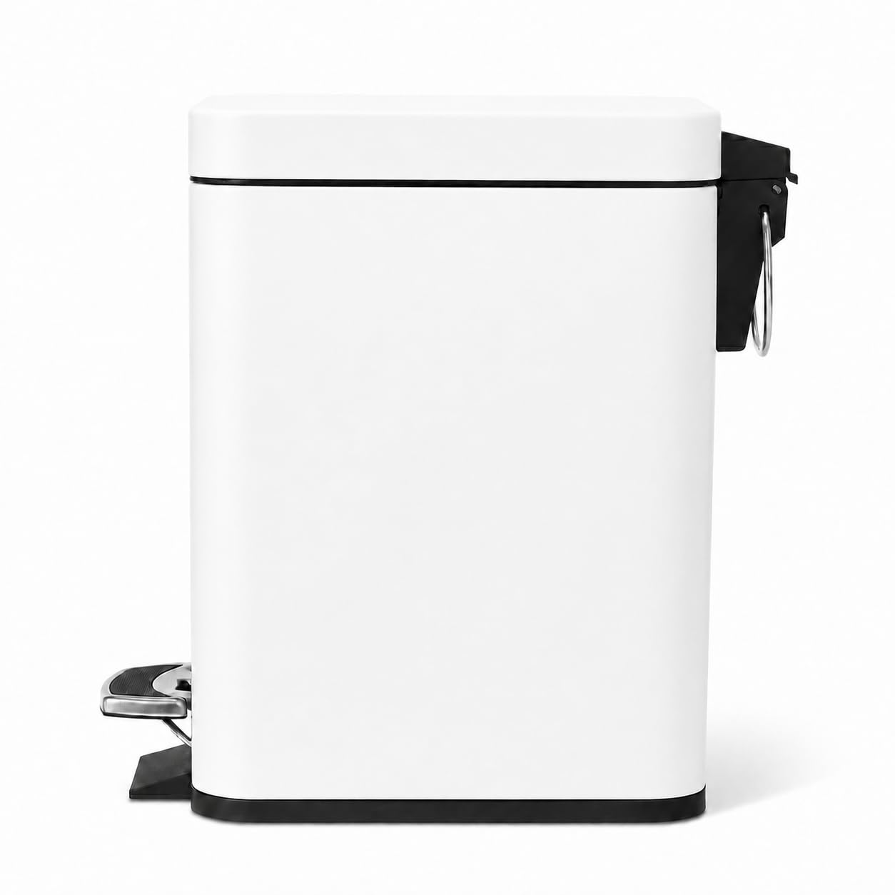 Home Zone Living Badezimmer-Mülleimer, schmaler Edelstahl, Trittpedal, 5 Liter