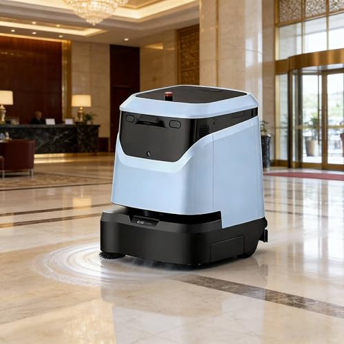 Commercial Cleaning Robot with Smart Navigation System, Robotic Scrubber and Floor Washer for Hotels Retail Stores Airports Educational Facilities and Large Indoor Spaces