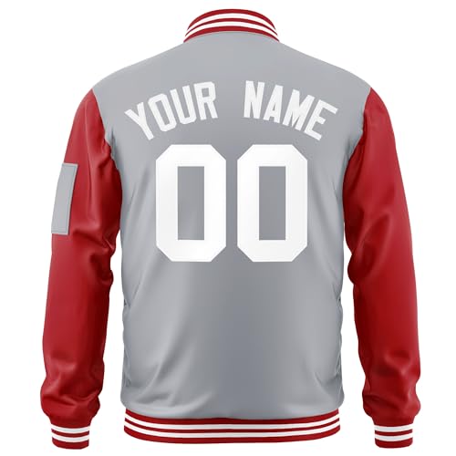 Freecustom Custom Mens Varsity Jackets Lightweight Zip Up Windbreaker Bomber Jacket Personalized Stitched Any Text Logo2