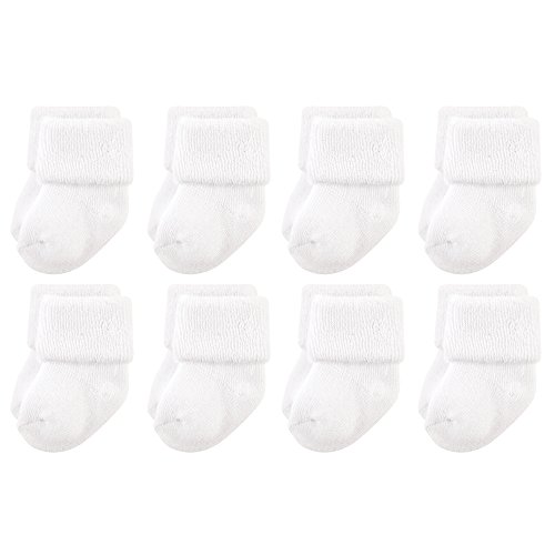Luvable Friends baby boys Newborn and Terry Socks, White, 0-6 Months US