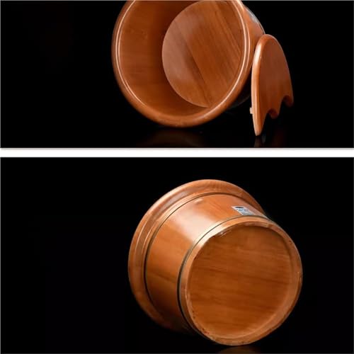 Spa de pies de madera de roble gruesa con tapa miniatura 3