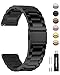 Fullmosa Quick Release Watch Band, Stainless Steel Watch Strap 16mm, 18mm,19mm,20mm,22mm or 24mm, 20mm Black