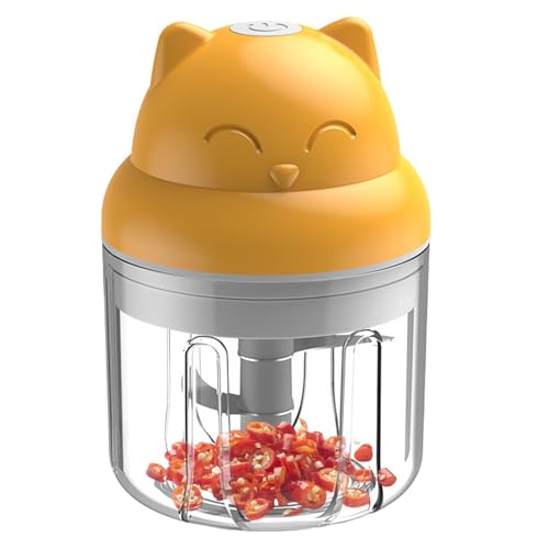 tritatutto aglio, tritatutto elettrico,Crusher aglio Contenitore di stoccaggio da 300 ml - Taglierina in acciaio inossidabile, ricaricabile, potente processore alimentare wireless,