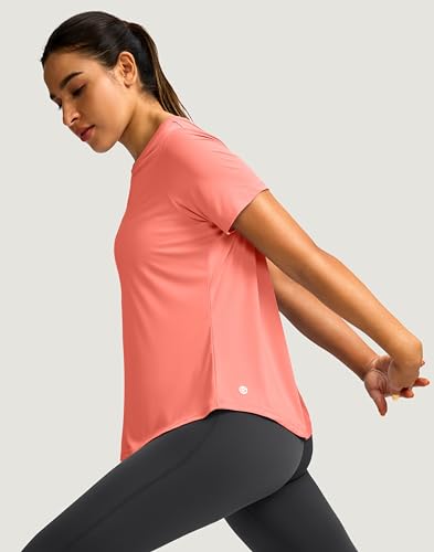 Women's Short Sleeve Workout Shirts UPF 50+ Sun Protection T-Shirts Quick Dry Breathable Gym Running Hiking Tops for Women - Image 4