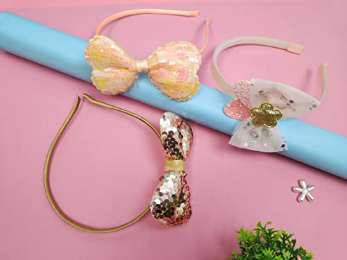 Image of ANNACREATIONS 5 Pcs Multi-Coloured Baby Girl Hair Clips Set Baby Hairpin For Kids Hairband Headbands Elastic Toddler Barrettes Hair Accessories