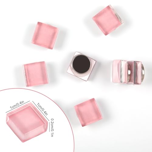 Imanes decorativos cuadrados rosas para refrigerador pack 36 miniatura 2