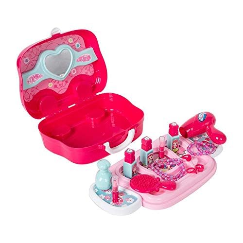 TRIBBO Beauty Makeup Pretend Play Toy Set for Girl with Makeup Accessories and Carry Suitcase,Plastic,Multi Color(Pack of 19 pcs) 2