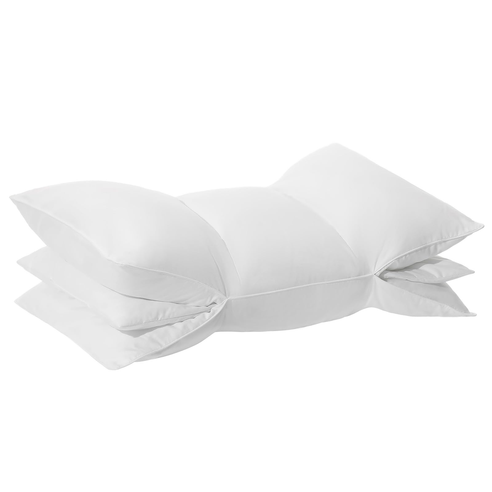 SlumberWing Pillow for Side Sleeper,Shoulder Pressure Relief,Height&Firmness Adjustable Pad,Premium 95% White Goose Down,Ergonomic Support for Spinal Alignment with Ultra-Cotton Pillocase
