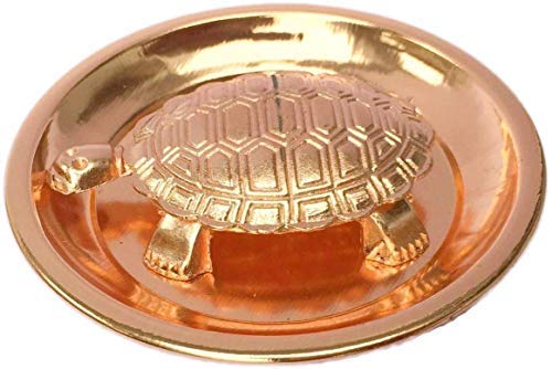 MJ STORE 1.5 Inch Tortoise/Turtle with 2.25 Inch Diameter Water Plate Vastu Living Positivity, Wealth, Money, Good Luck & Longevity Home, Office Decor Gift Items/Products