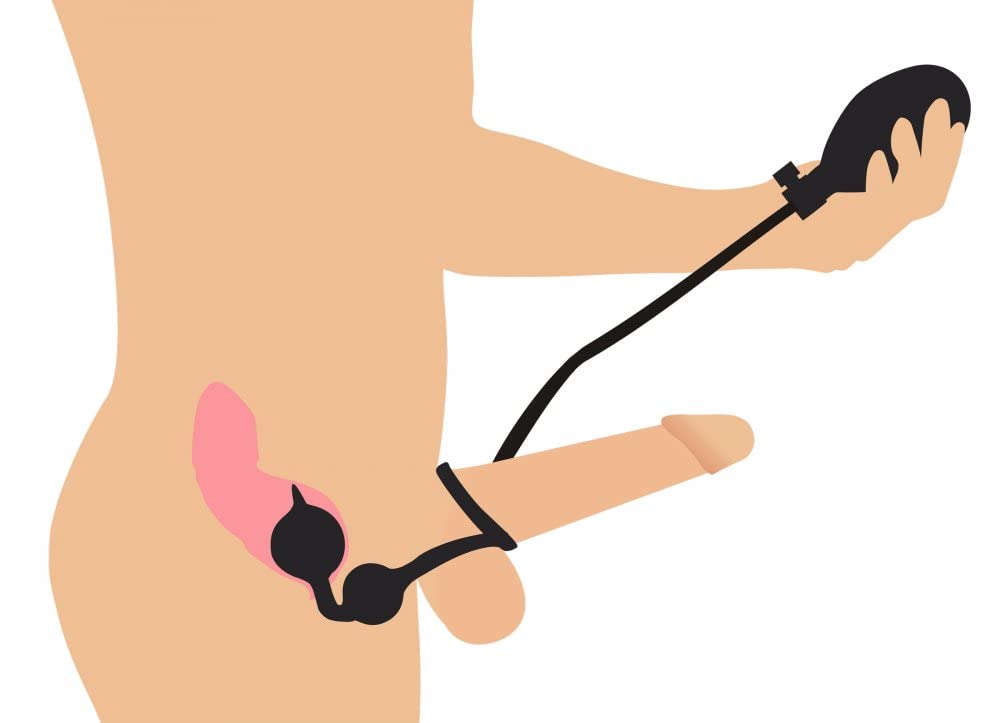 Inflatable Silicone Anal Plug + Cock & Ball Ring