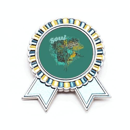 Broche graffiti street soul métal M pour vêtement denim sans personnalité
