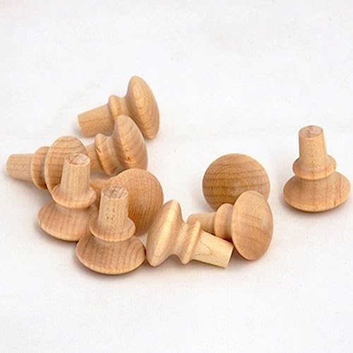 Comparison: Best Knobs For Shaker Cabinets 6 Pinehurst Crafts Unfinished Mini Wood Shaker Drawer Pull Knobs, Perfect for Kitchen Cabinet Knobs, Furniture DIY Hardware, Dresser Drawer Pulls or Crafting, 5/8-Inch (1/4" Tenon Width), Pack of 20