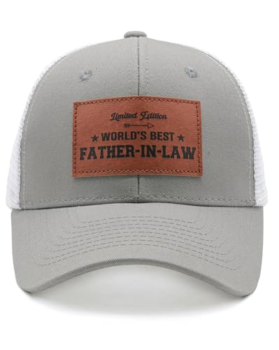 LUDUEIKSW World's Best Father-in-Law Trucker Hat, Father in Law Gifts for Men from Son-in-Law...